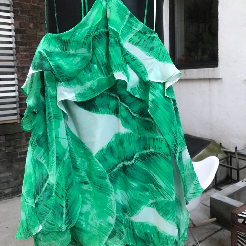 Chiffon halter top size 8, cold shoulder